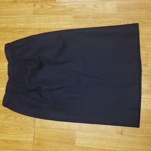 Vintage Pendleton solid navy 100% wool skirt size 6 petite